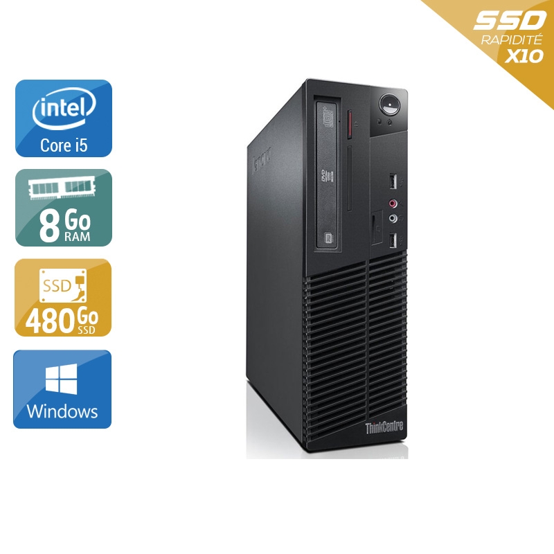 Lenovo ThinkCentre M81 SFF i5 8Go RAM 480Go SSD Windows 10