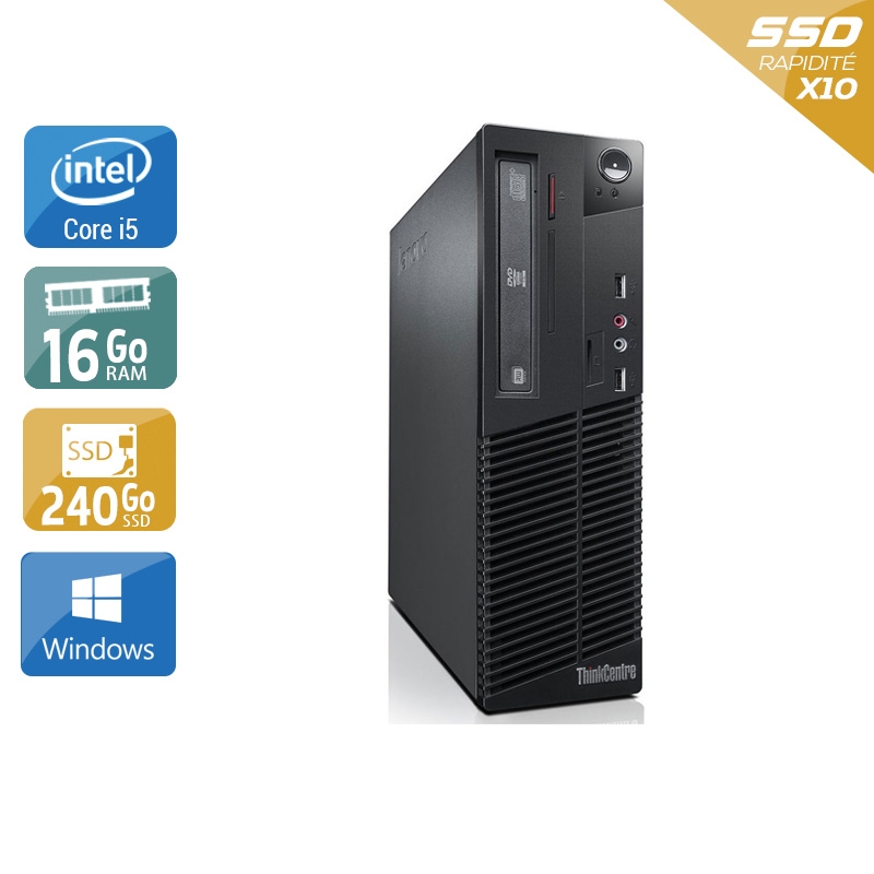 Lenovo ThinkCentre M81 SFF i5 - 16Go RAM 240Go SSD Windows 10  Bon étatOccasion certifiée reconditionnée Bon état -  reconditionné disponible sur Kiatoo