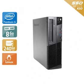 Lenovo ThinkCentre M82 SFF Pentium G Dual Core 8Go RAM 240Go SSD Linux