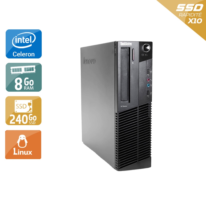Lenovo ThinkCentre M83 SFF Celeron Dual Core - 8Go RAM 240Go SSD Linux  État correctOccasion certifiée reconditionnée Bon état -  reconditionné disponible sur Kiatoo