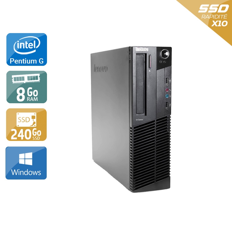 Lenovo ThinkCentre M83 SFF Pentium G Dual Core 8Go RAM 240Go SSD Windows 10