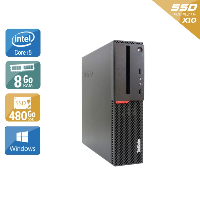 Lenovo ThinkCentre M900 SFF i5 Gen 6 8Go RAM 480Go SSD Windows 10