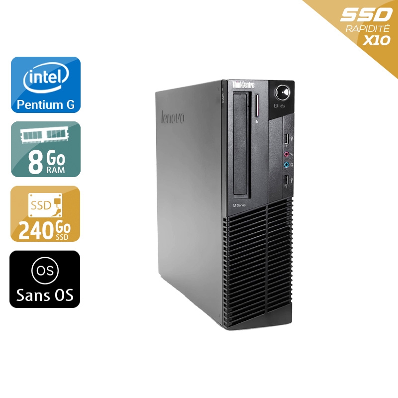 Lenovo ThinkCentre M91 SFF Pentium G Dual Core - 8Go RAM 240Go SSD Sans OS  État correctOccasion certifiée reconditionnée Bon état -  reconditionné disponible sur Kiatoo