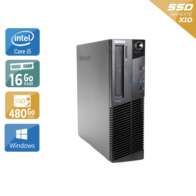 Acheter Lenovo ThinkCentre M91 SFF i5 - 16Go RAM 480Go SSD Windows 10 Bon étatOccasion certifiée reconditionnée Bon état - 265,83 € Lenovo ThinkCentre M91 SFF i5 - 16Go RAM 480Go SSD Windows 10 Bon étatOccasion certifiée reconditionnée Bon état - reconditionné disponible sur Kiatoo