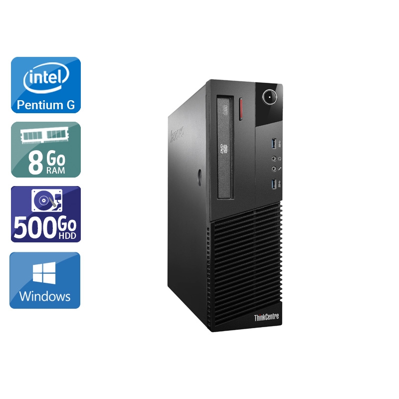 Lenovo ThinkCentre M93 SFF Pentium G Dual Core - 8Go RAM 500Go HDD Windows 10  Bon étatOccasion certifiée reconditionnée Bon état -  reconditionné disponible sur Kiatoo
