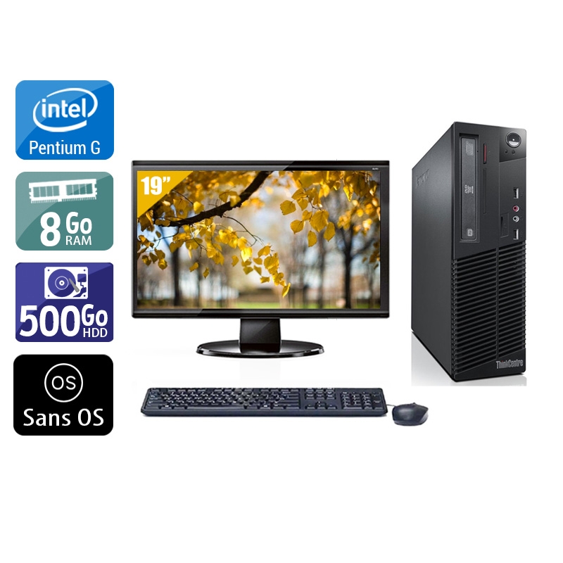 Acheter Lenovo ThinkCentre M73 SFF Pentium G Dual Core + Écran - 19'' 8Go RAM 500Go HDD Sans OS Bon étatOccasion certifiée reconditionnée Bon état - 224,17 € Lenovo ThinkCentre M73 SFF Pentium G Dual Core + Écran - 19'' 8Go RAM 500Go HDD Sans OS Bon étatOccasion certifiée reconditionnée Bon état - reconditionné disponible sur Kiatoo