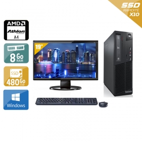 Lenovo ThinkCentre M78 SFF AMD A4 avec Écran 19 pouces 8Go RAM 480Go SSD Windows 10