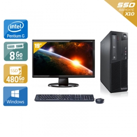 Lenovo ThinkCentre M81 SFF Pentium G Dual Core avec Écran 19 pouces 8Go RAM 480Go SSD Windows 10
