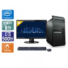 Lenovo ThinkCentre M81 Tower Pentium G Dual Core avec Écran 19 pouces 8Go RAM 500Go HDD Linux