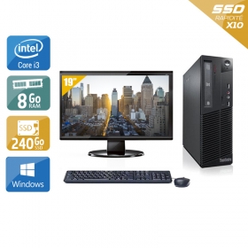 Lenovo ThinkCentre M82 SFF i3 avec Écran 19 pouces 8Go RAM 240Go SSD Windows 10