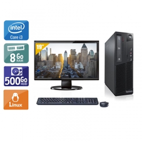 Lenovo ThinkCentre M82 SFF i3 avec Écran 19 pouces 8Go RAM 500Go HDD Linux