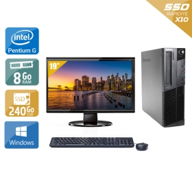 Lenovo ThinkCentre M82 SFF Pentium G Dual Core avec Écran 19 pouces 8Go RAM 240Go SSD Windows 10