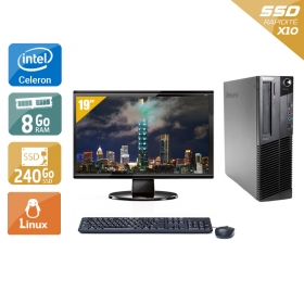 Lenovo ThinkCentre M83 SFF Celeron Dual Core avec Écran 19 pouces 8Go RAM 240Go SSD Linux