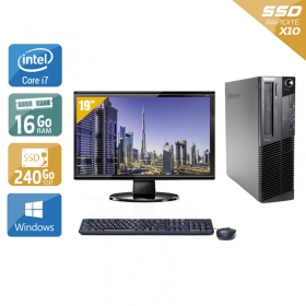 Lenovo ThinkCentre M83 SFF i7 avec Écran 19 pouces 16Go RAM 240Go SSD Windows 10