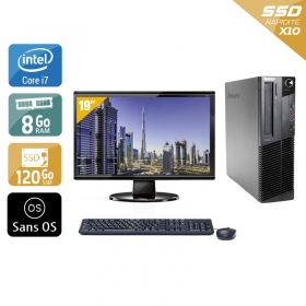 Lenovo ThinkCentre M83 SFF i7 avec Écran 19 pouces 8Go RAM 120Go SSD Sans OS