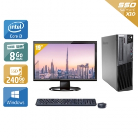 Lenovo ThinkCentre M90 SFF i3 avec Écran 19 pouces 8Go RAM 240Go SSD Windows 10