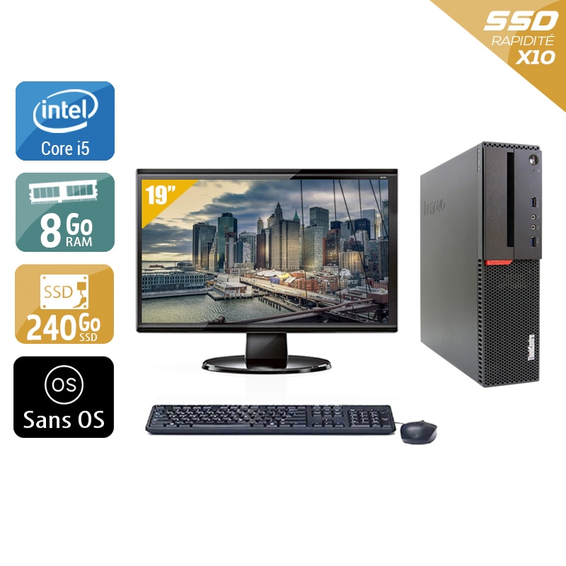 Acheter Lenovo ThinkCentre M900 SFF i5 Gen 6 + Écran - 19'' 8Go RAM 240Go SSD Sans OS Bon étatOccasion certifiée reconditionnée Bon état - 224,17 € Lenovo ThinkCentre M900 SFF i5 Gen 6 + Écran - 19'' 8Go RAM 240Go SSD Sans OS Bon étatOccasion certifiée reconditionnée Bon état - reconditionné disponible sur Kiatoo