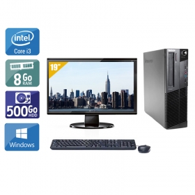 Lenovo ThinkCentre M91 SFF i3 avec Écran 19 pouces 8Go RAM 500Go HDD Windows 10