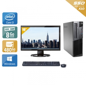 Lenovo ThinkCentre M91 SFF i3 avec Écran 19 pouces 8Go RAM 480Go SSD Windows 10