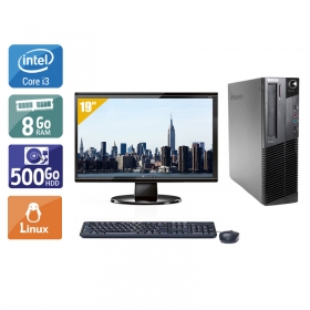Lenovo ThinkCentre M91 SFF i3 avec Écran 19 pouces 8Go RAM 500Go HDD Linux