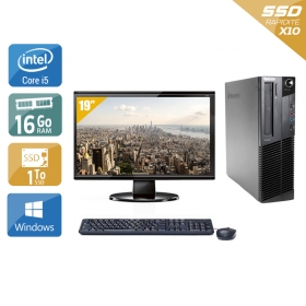 Lenovo ThinkCentre M91 SFF i5 avec Écran 19 pouces 16Go RAM 1To SSD Windows 10