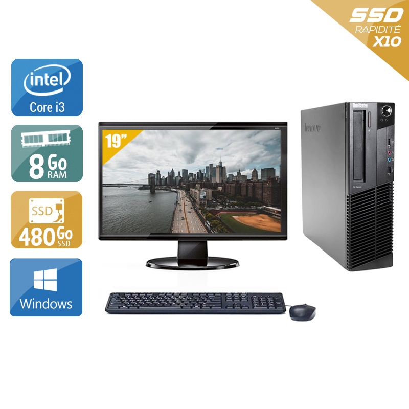 Acheter Lenovo ThinkCentre M92 SFF i3 + Écran - 19'' 8Go RAM 480Go SSD Windows 10 Bon étatOccasion certifiée reconditionnée Bon état - 265,83 € Lenovo ThinkCentre M92 SFF i3 + Écran - 19'' 8Go RAM 480Go SSD Windows 10 Bon étatOccasion certifiée reconditionnée Bon état - reconditionné disponible sur Kiatoo