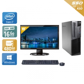 Lenovo ThinkCentre M92 SFF i7 avec Écran 19 pouces 16Go RAM 480Go SSD Windows 10
