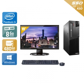 Lenovo ThinkCentre M93 SFF Pentium G Dual Core avec Écran 19 pouces 8Go RAM 480Go SSD Windows 10