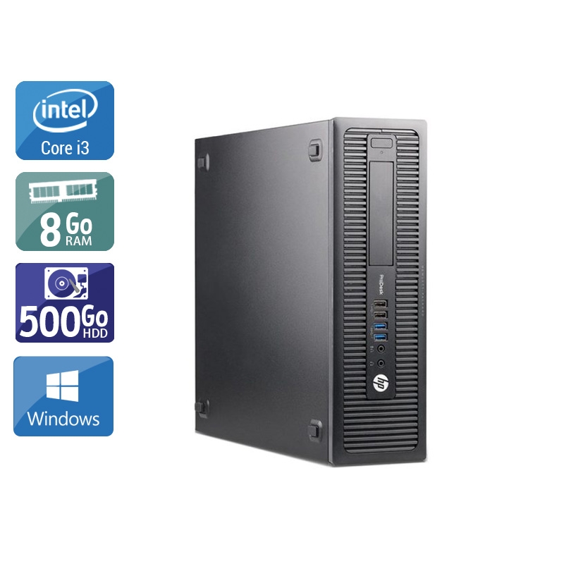 HP ProDesk 600 G1 SFF i3 - 8Go RAM 500Go HDD Windows 10  État correctOccasion certifiée reconditionnée Bon état -  reconditionné disponible sur Kiatoo