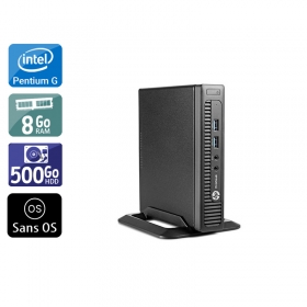 HP ProDesk 600 G1 TINY Pentium G Dual Core 8Go RAM 500Go HDD Sans OS
