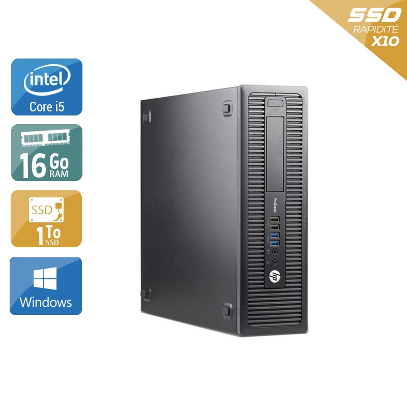 HP ProDesk 600 G2 SFF i5 Gen 6 - 16Go RAM 1To SSD Windows 10  Très bon étatOccasion certifiée reconditionnée Bon état -  reconditionné disponible sur Kiatoo