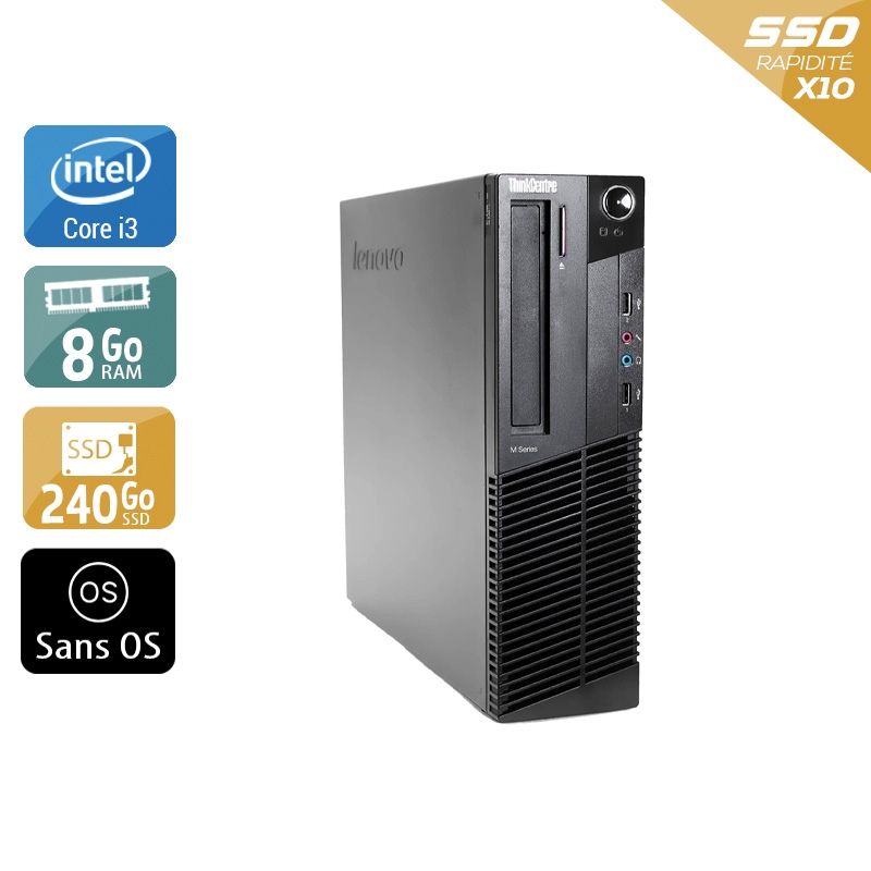 Acheter Lenovo ThinkCentre M83 SFF i3 - 8Go RAM 240Go SSD Sans OS État correctOccasion certifiée reconditionnée Bon état - 165,83 € Lenovo ThinkCentre M83 SFF i3 - 8Go RAM 240Go SSD Sans OS État correctOccasion certifiée reconditionnée Bon état - reconditionné disponible sur Kiatoo