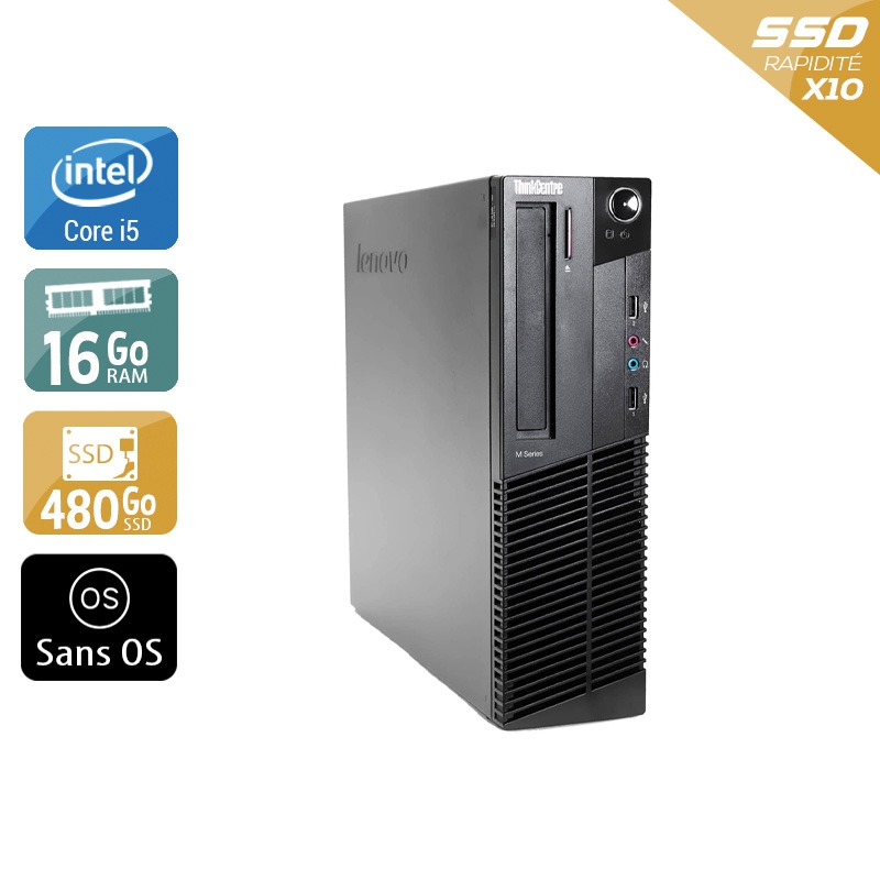 Lenovo ThinkCentre M82 SFF i5 - 16Go RAM 480Go SSD Sans OS  État correctOccasion certifiée reconditionnée Bon état -  reconditionné disponible sur Kiatoo