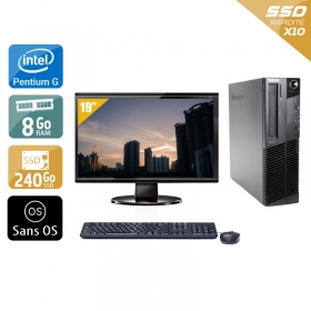 Lenovo ThinkCentre M83 SFF Pentium G Dual Core avec Écran 19 pouces 8Go RAM 240Go SSD Sans OS