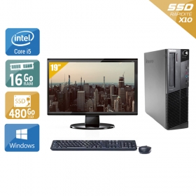 Lenovo ThinkCentre M82 SFF i5 avec Écran 19 pouces 16Go RAM 480Go SSD Windows 10