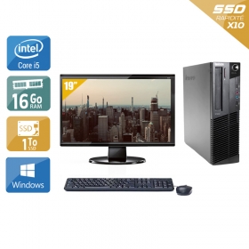 Lenovo ThinkCentre M82 SFF i5 avec Écran 19 pouces 16Go RAM 1To SSD Windows 10