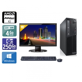 Lenovo ThinkCentre M77 SFF AMD Athlon Dual Core avec Écran 19 pouces 4Go RAM 250Go HDD Windows 10