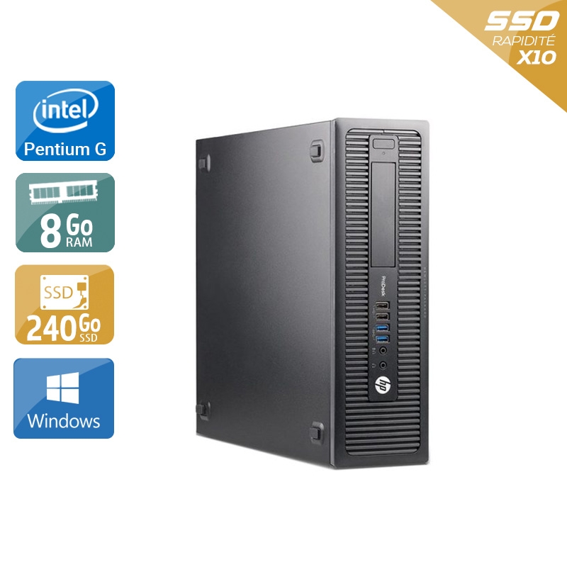HP ProDesk 600 G2 SFF Pentium G Dual Core Gen 6 8Go RAM 240Go SSD Windows 10