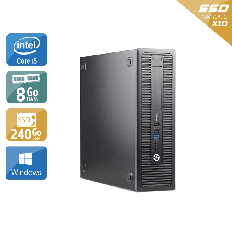HP ProDesk 600 G1 SFF i5 8Go RAM 240Go SSD Windows 10