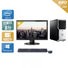 Dell Précision T1500 Tower i3 avec Écran 19 pouces 8Go RAM 480Go SSD Windows 10