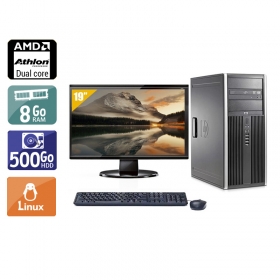 HP Compaq dc5850 Tower AMD Athlon Dual Core avec Écran 19 pouces 8Go RAM 500Go HDD Linux