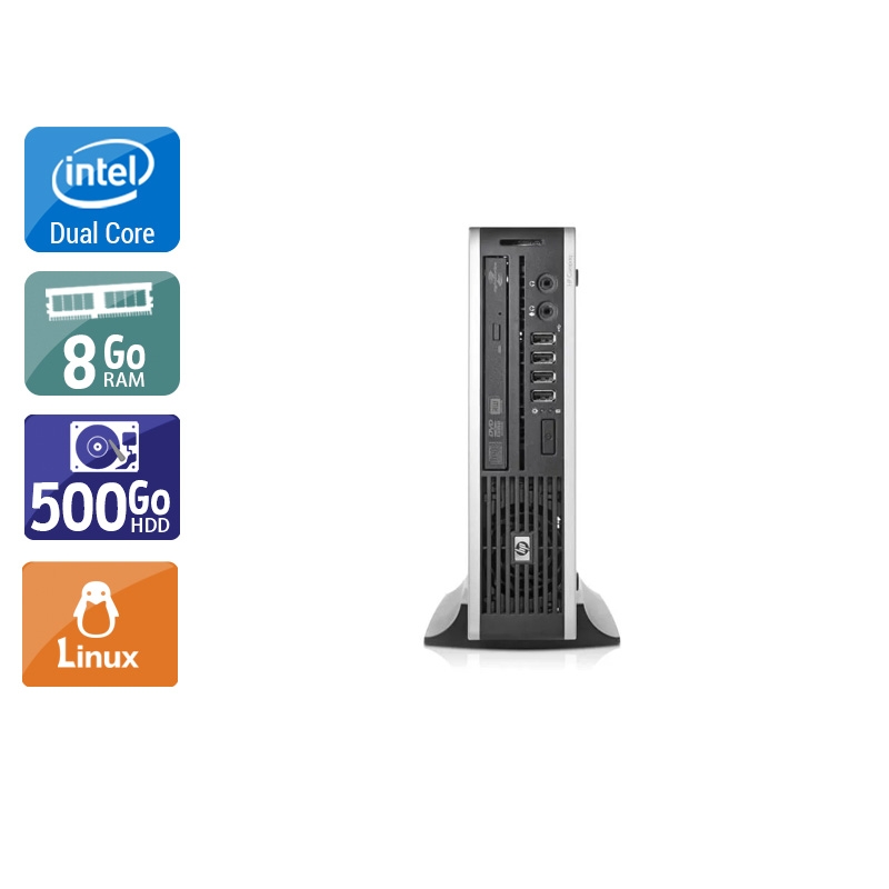 HP Compaq Elite 8000 USDT Dual Core 8Go RAM 500Go HDD Linux