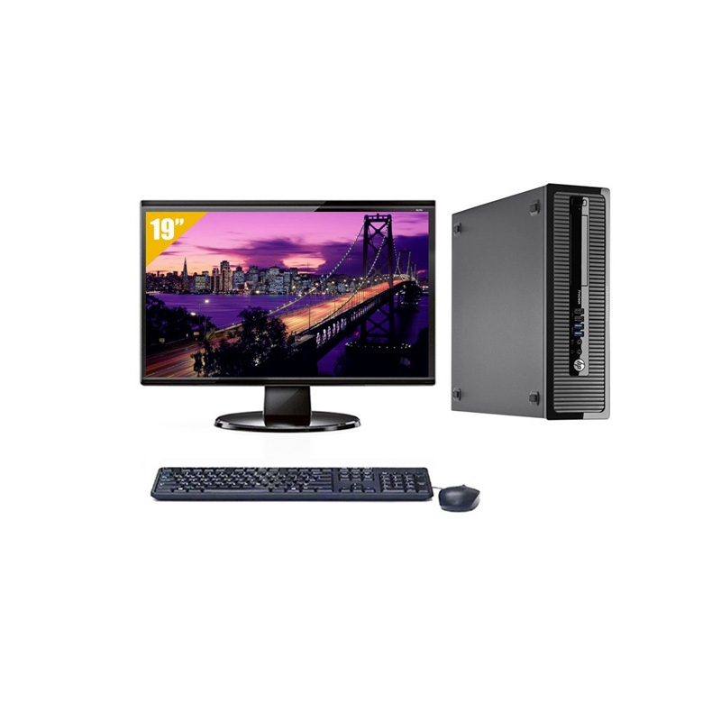 HP ProDesk 400 G1 SFF Pentium G Dual Core avec Écran 19 pouces 8Go RAM 500Go HDD Sans OS