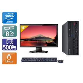 Lenovo ThinkCentre M58 SFF Celeron Dual Core avec Écran 19 pouces 8Go RAM 500Go HDD Linux
