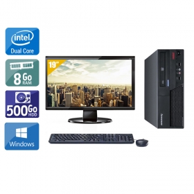 Lenovo ThinkCentre M58 SFF Dual Core avec Écran 19 pouces 8Go RAM 500Go HDD Windows 10
