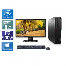 Lenovo ThinkCentre M700 SFF Pentium G Dual Core Gen 6 avec Écran 19 pouces 8Go RAM 500Go HDD Windows 10