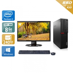 Lenovo ThinkCentre M700 SFF Pentium G Dual Core Gen 6 avec Écran 19 pouces 8Go RAM 240Go SSD Windows 10