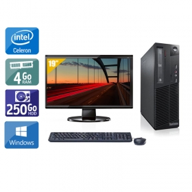 Lenovo ThinkCentre M72E SFF Celeron Dual Core avec Écran 19 pouces 4Go RAM 250Go HDD Windows 10