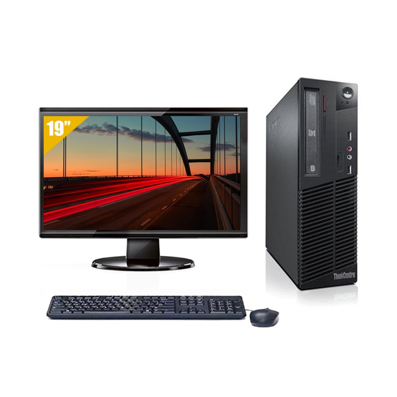 Lenovo ThinkCentre M72E SFF Celeron Dual Core avec Écran 19 pouces 8Go RAM 500Go HDD Sans OS