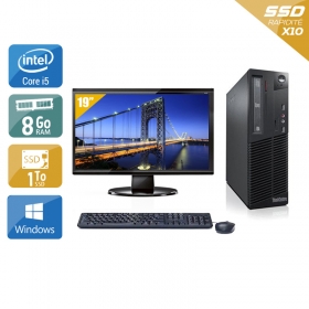 Lenovo ThinkCentre M72E SFF i5 avec Écran 19 pouces 8Go RAM 1To SSD Windows 10